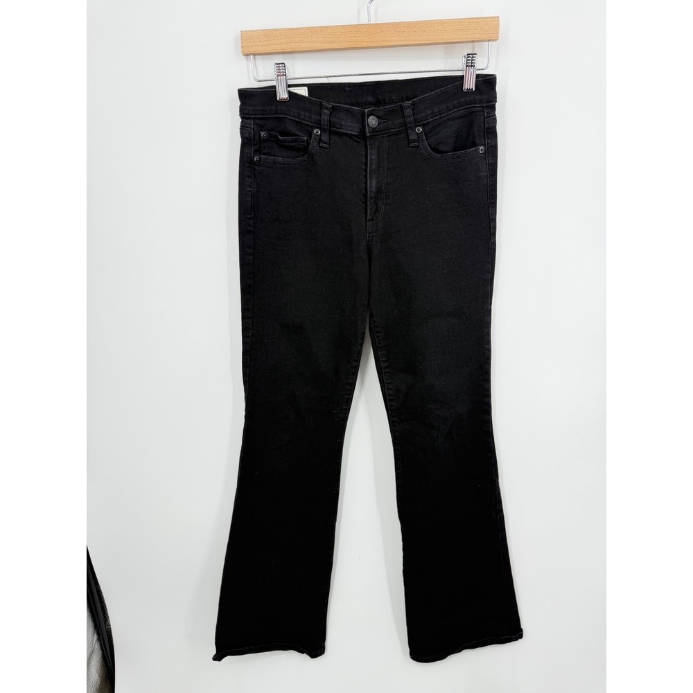 Gap Perfect Boot Jeans Women 29 8R‎ Black Mid Rise Stretch Bootcut 471304-00-2